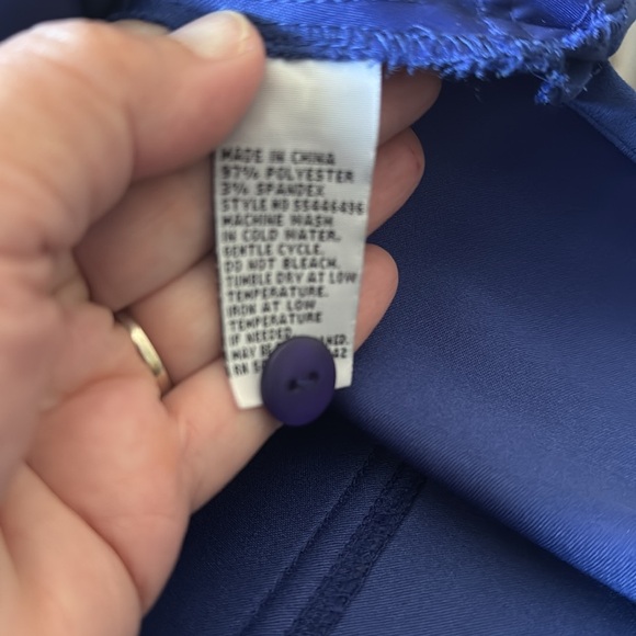 113. Alia Suede Like Blazer 22W Royal Blue - Picture 6 of 6